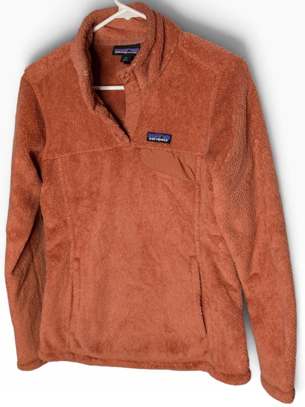 Patagonia Women’s Re-Tool Snap-T Pullover Size XS Rust Orange Fleece